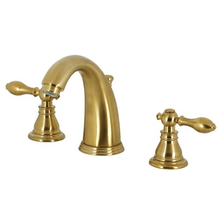 KINGSTON BRASS American Classic Widespread Bathroom Faucet W/Retail Pop-Up, Brass KB987ACLSB